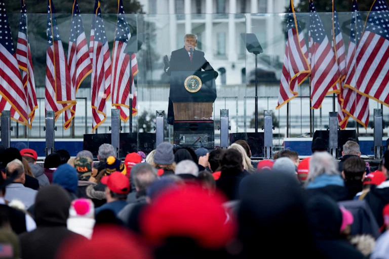 Donald Trump in speech before the White House