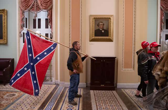 The Confederate battle flag in the US Capitol