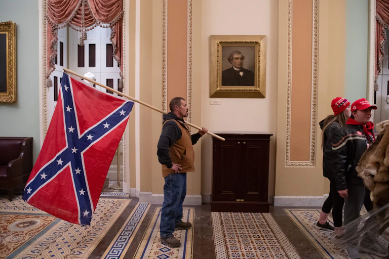 The Confederate battle flag in the US Capitol