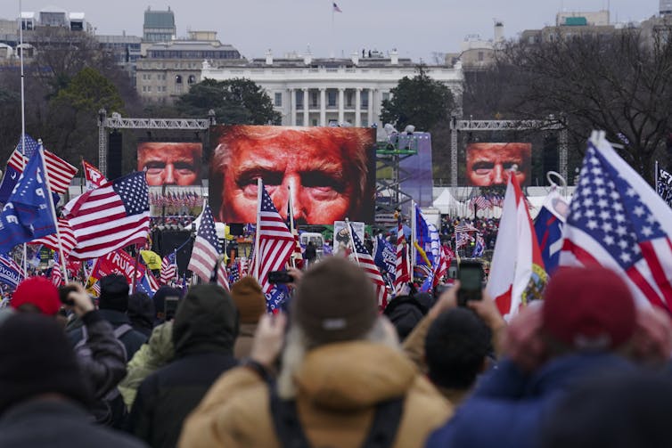 Trump supporters at Washington DC rally.