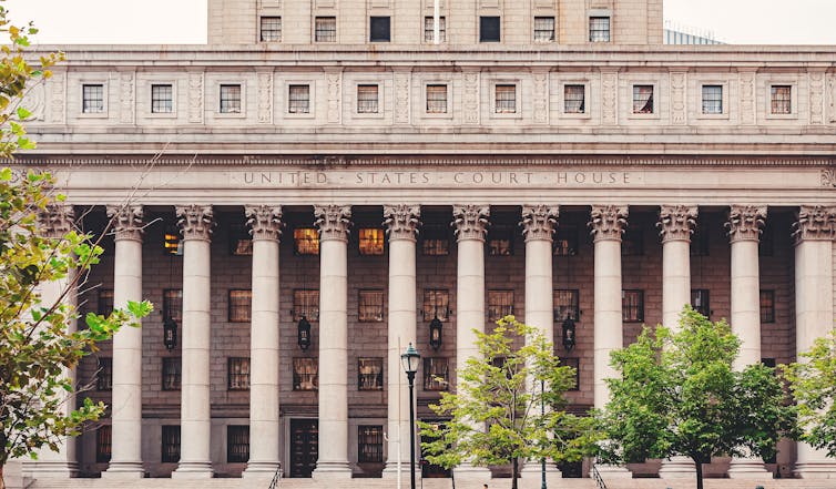 A courthouse building.