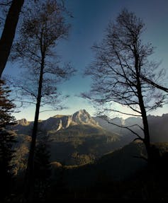 Peak above the Lac de Lhurs, French Pyrenees.