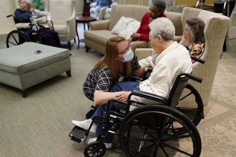 Residents at a nursing home in the United States.