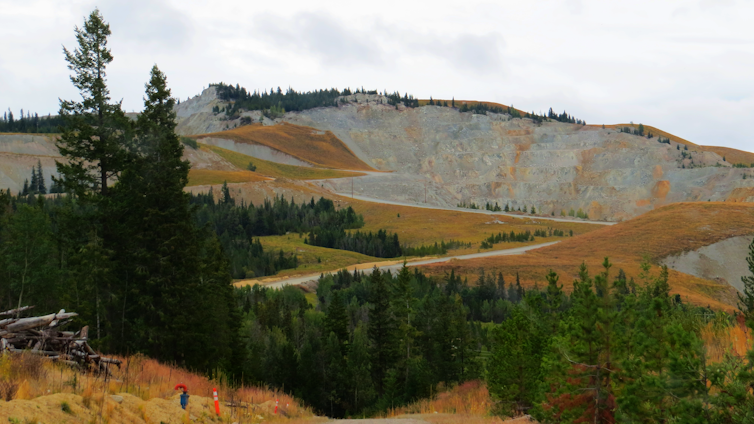 Mountaintop mine in northern British Colombia.