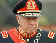 Chilean Gen. Augusto Pinochet is seen in full military garb.