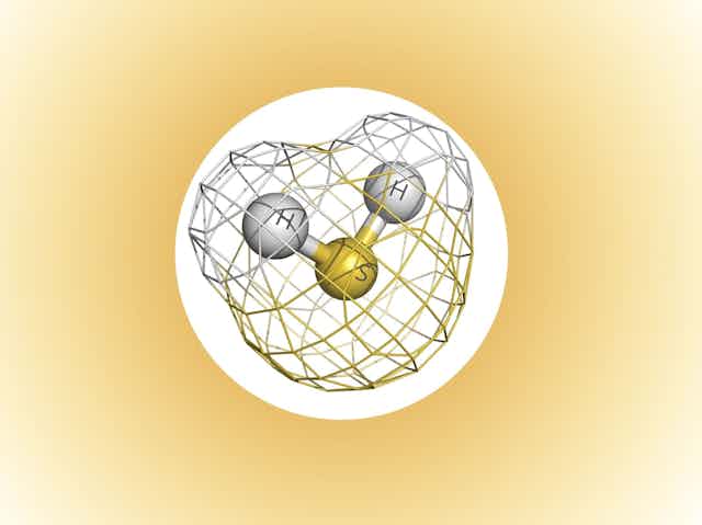 Illustration of a hydrogen sulfide molecule