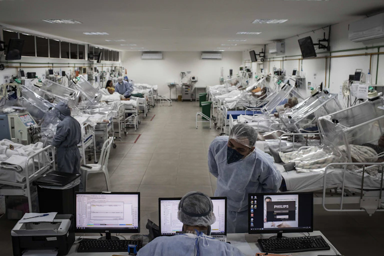 COVID patients being treated at a hospital in Manaus