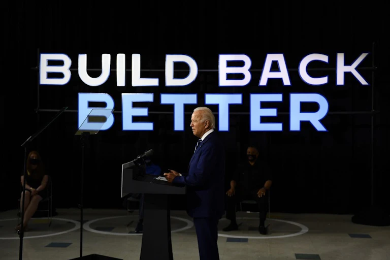 Joe Biden en meeting