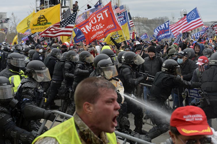 Trump supporters clash with police Jan. 6