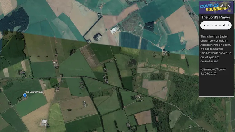 An aerial photograph of fields in rural Aberdeenshire.