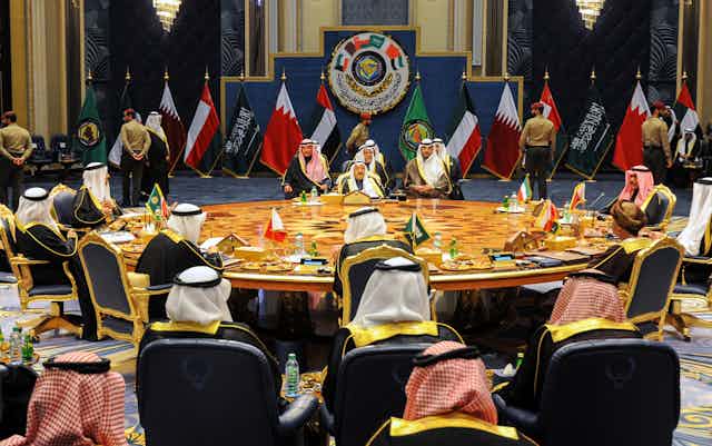 Leaders of Gulf States in Kuwait for the 2017 meeting of the Gulf Cooperation Council.