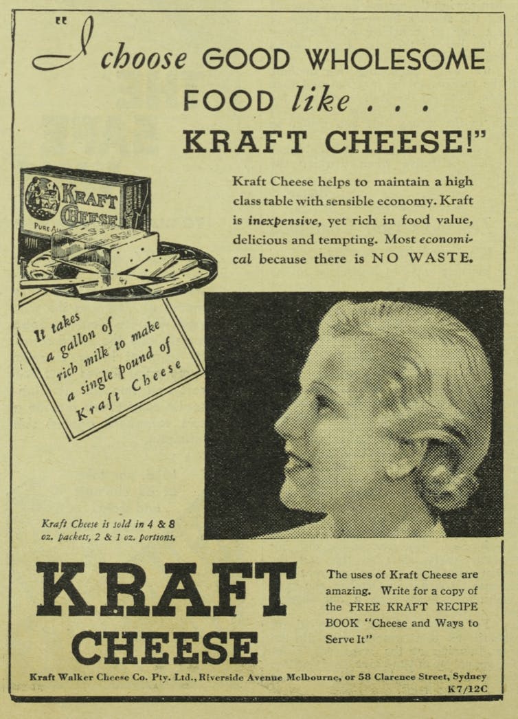 I choose good wholesome food like ... kraft cheese!