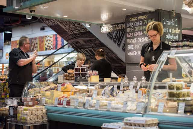 An artisan cheese shop at the Adelaide Central Markets