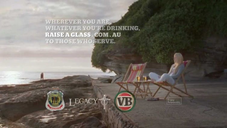 A Victoria Bitter 'Raise a Glass' campaign advert.