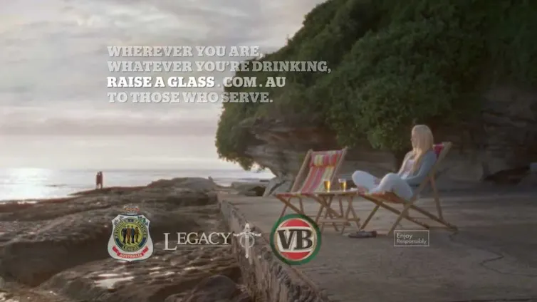 A Victoria Bitter 'Raise a Glass' campaign advert.
