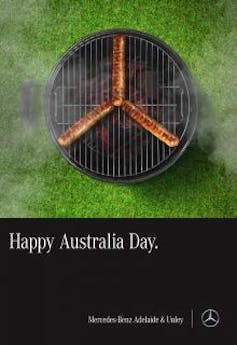 梅赛德斯奔驰的2018年澳大利亚日广告。