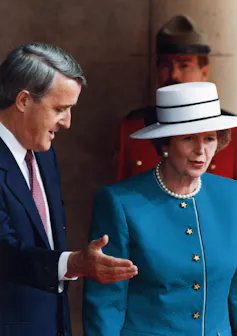 Brian Mulroney and Margaret Thatcher.