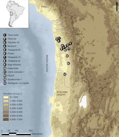 Map of northern Chile.