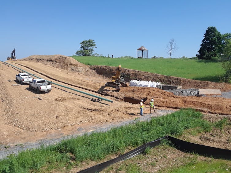 Pipeline construction on a farm - Appalachian Gas Pipelines