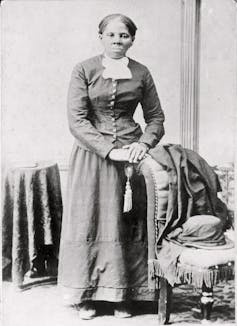 Harriet Tubman poses for a picture taken in the 19th century.