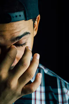 Sad-looking man