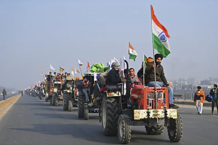 Manifestation d’agriculteurs indiens