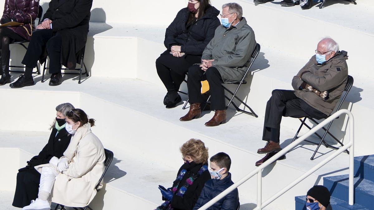 A Collection Of Bernie Sanders And His Mittens