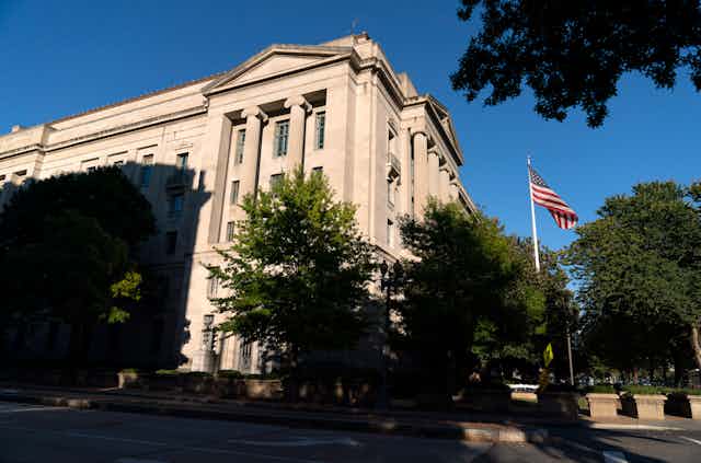 The U.S. Justice Department building in Washington, D.C.