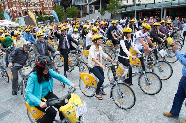 Riders launch Brisbane's CityCycle scheme