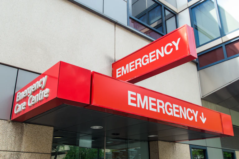 Hospital emergency department entrance