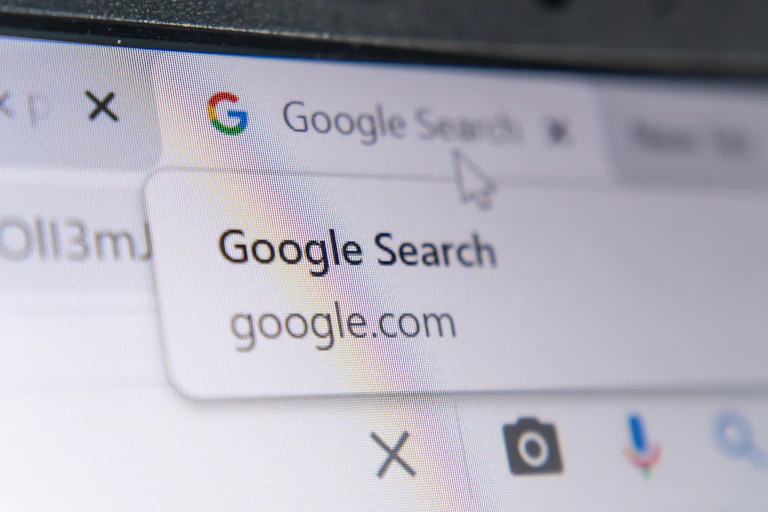 A Google search box