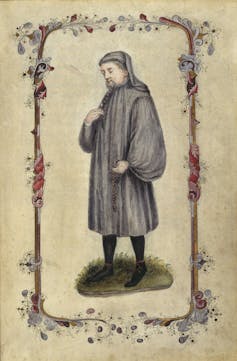 Geoffrey Chaucer tel que représenté dans Les Contes de Canterbury