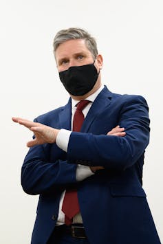 Keir Starmer with a mask on