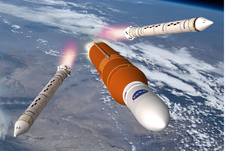 Artist's impression of Nasa Space Launch System