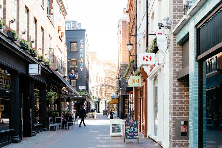 View of street and shops