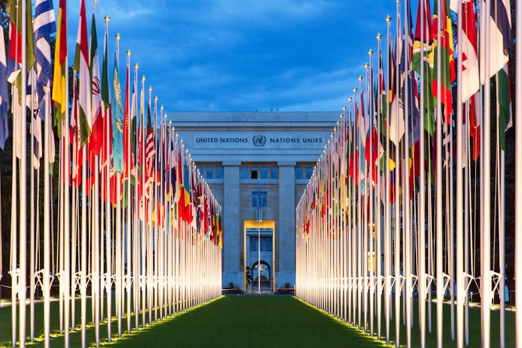 UN headquarters in Geneva.