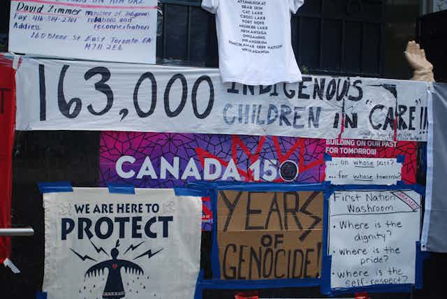 Posters 163,000 INDIGENOUS CHILDREN IN CARE and WE ARE HERE TO PROTECT