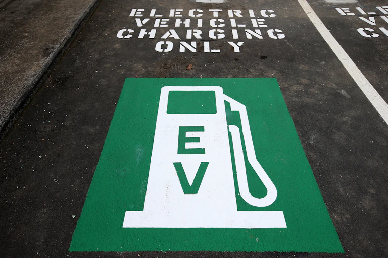Electric car charger symbol