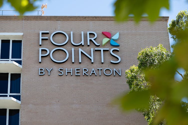 Sign saying 'Four Points by Sheraton'