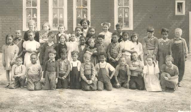 A school class from 1951.  