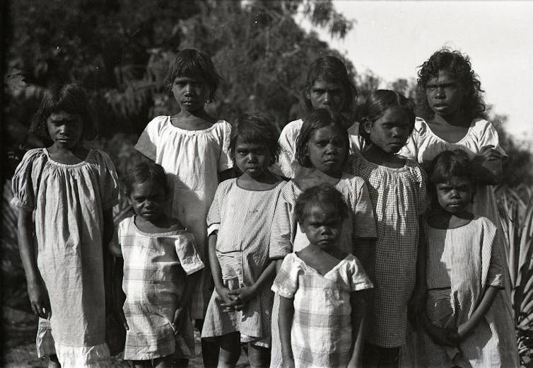 Group of girls at the Oenpelli Mission c.1930, Northern Territory Archives Service