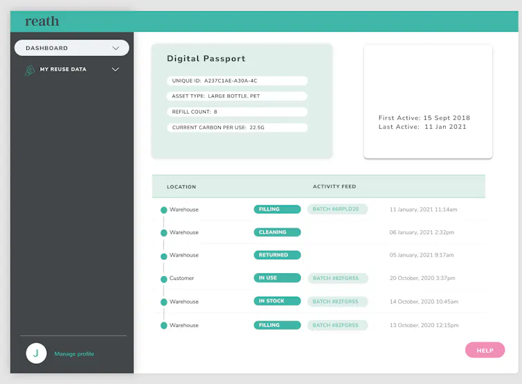 A screenshot from a website which records the