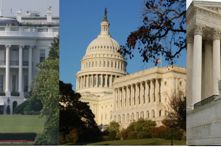 The White House, the Capitol and the Supreme Court