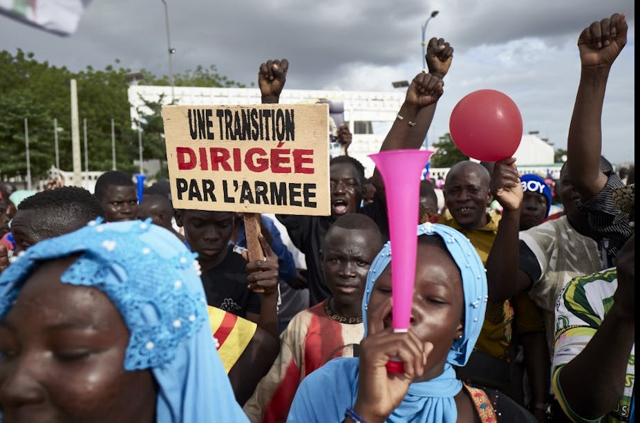 Manifestation de soutien au Comité national pour le salut du peuple à Bamako, le 8 septembre 2020. 