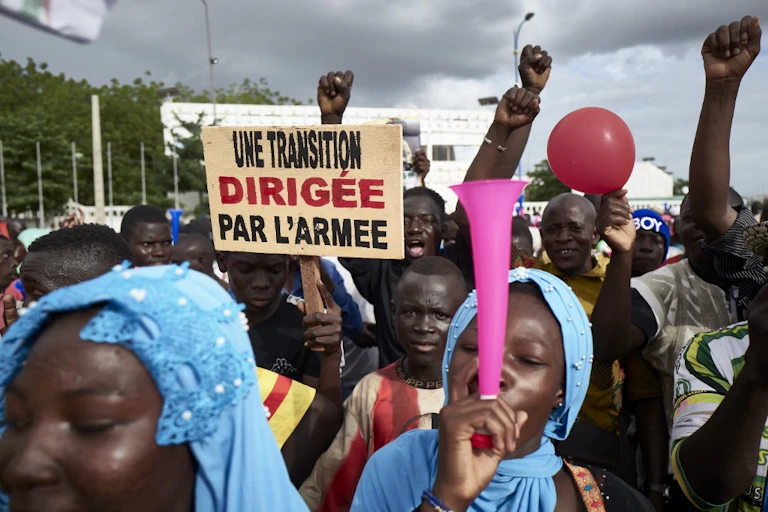 Manifestation de soutien au Comité national pour le salut du peuple à Bamako, le 8 septembre 2020.