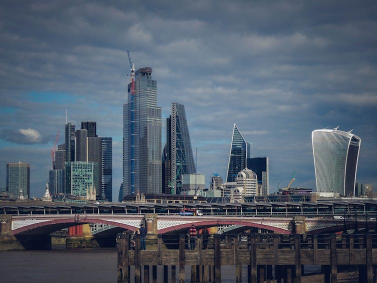 Shot of City of London from a distance
