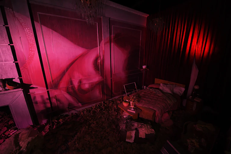 Pink art installation.