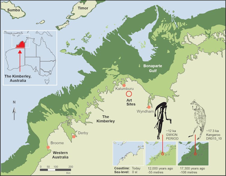 This 17,500-year-old kangaroo in the Kimberley is Australia's oldest Aboriginal rock painting