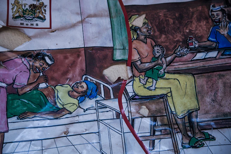 An advertisement by the Government to promote antenatal check up in Bo district, Sierra Leone.