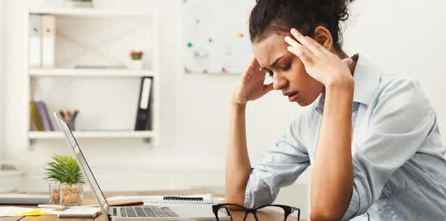 Woman experiencing stress